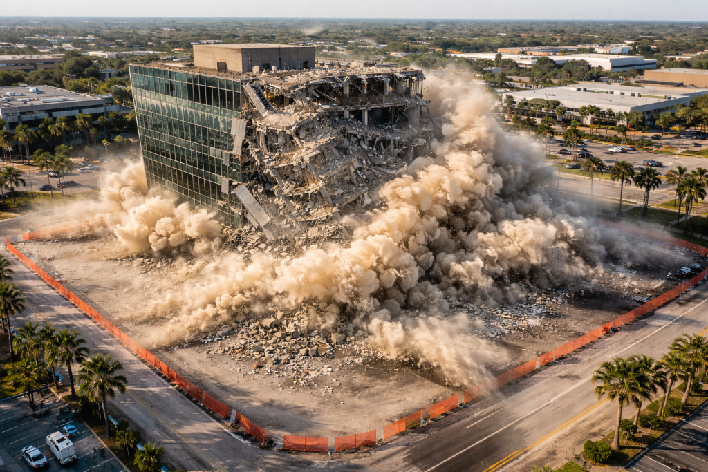 Commercial and office building demolition in Central Florida