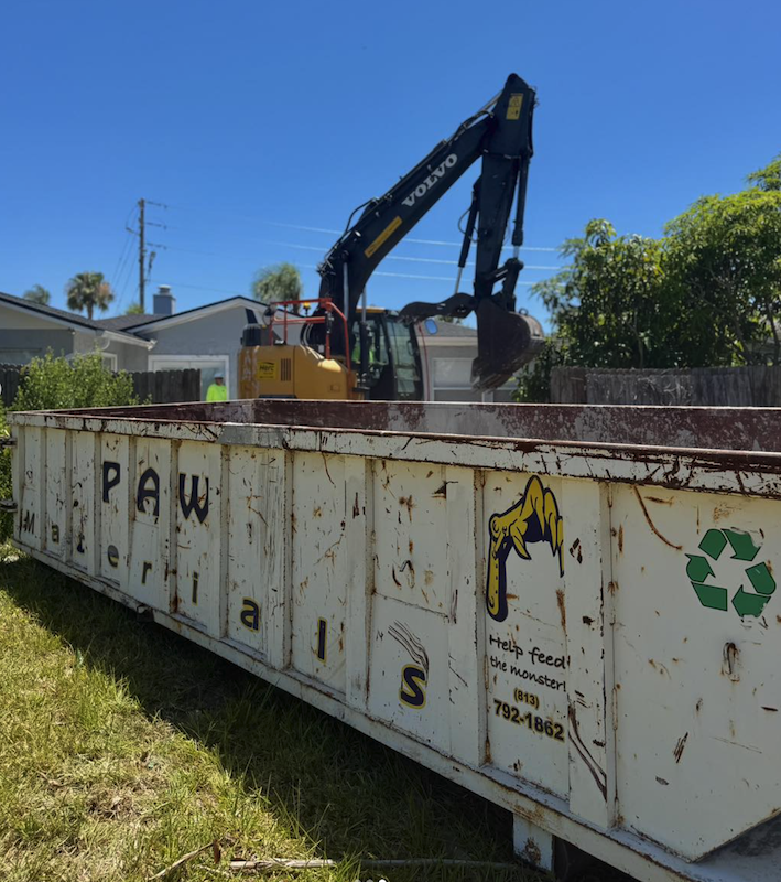 PAW Materials provides debri bins to demo and construction sites