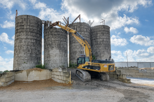Silo demolition - municipal project by PAW Demolition